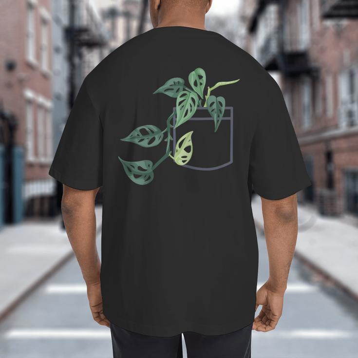 Plant Dad Plant Mom Grow Monstera Adansonii Urban Gardener Big And Tall Men's T-Shirt Back Print