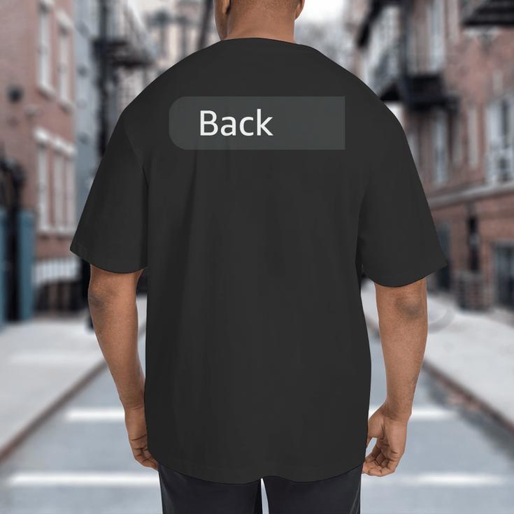 Play Cars On Dad's Back Mat Road Car Race Track ON Back Big And Tall Men's T-Shirt Back Print Play Cars On Dad's Back Mat Road Car Race Track ON Back Big And Tall Men's T-Shirt Back Print