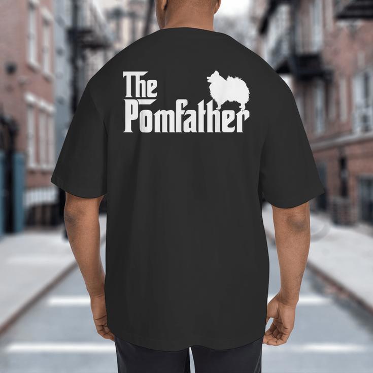 Pomeranian Father Dad The Pom Father Dog Lover Small Big And Tall Men's T-Shirt Back Print