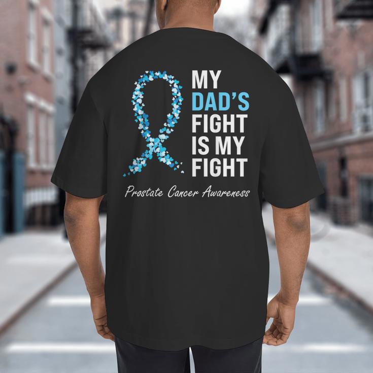 Prostate Cancer Awareness Light Blue Ribbon Dad Survivor Big And Tall Men's T-Shirt Back Print Prostate Cancer Awareness Light Blue Ribbon Dad Survivor Big And Tall Men's T-Shirt Back Print