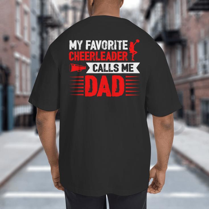Red Cheer Dad Family Father Cheerleader Squad Big And Tall Men's T-Shirt Back Print Red Cheer Dad Family Father Cheerleader Squad Big And Tall Men's T-Shirt Back Print