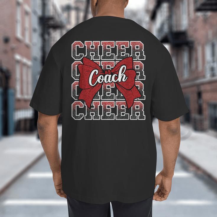 Red Sport Loud Proud Cheer Coach Dad Father's Day Big And Tall Men's T-Shirt Back Print
