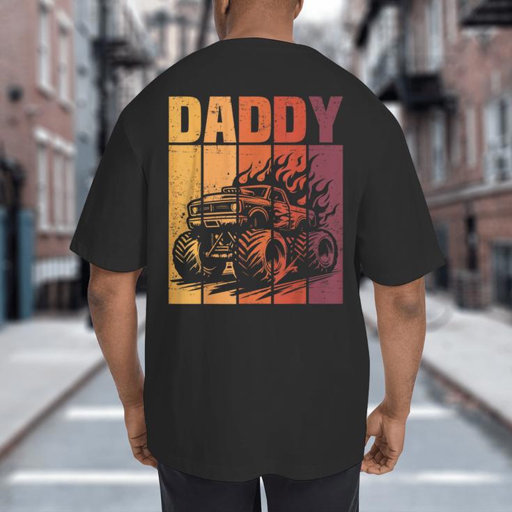 Retro Monster Truck Daddy Matching Family Birthday Party Big And Tall Men's T-Shirt Back Print Retro Monster Truck Daddy Matching Family Birthday Party Big And Tall Men's T-Shirt Back Print