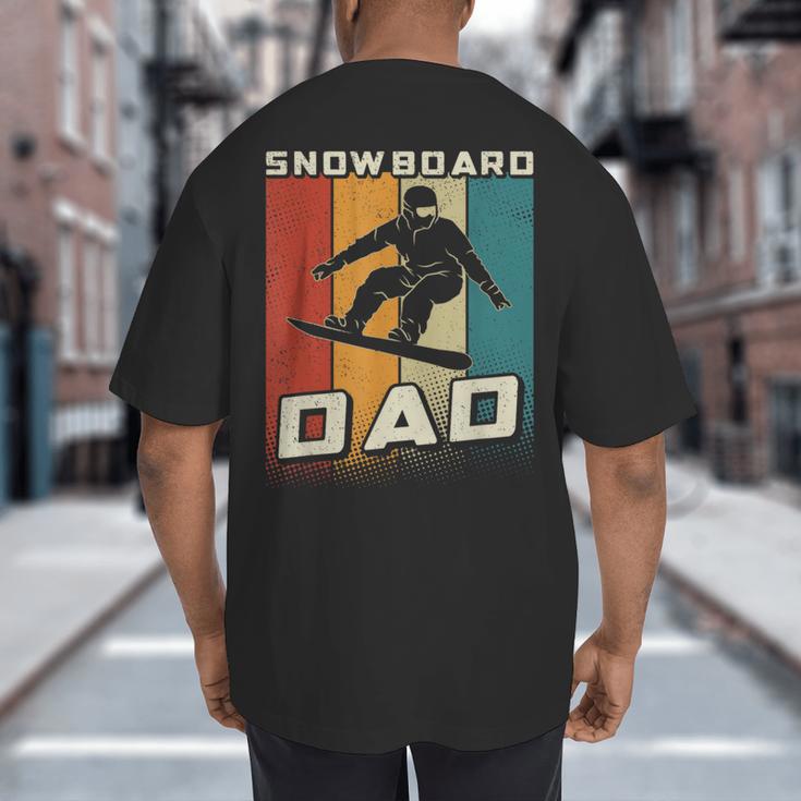 Retro Snowboard Dad Snowboarding Father Snowboarder Dad Big And Tall Men's T-Shirt Back Print
