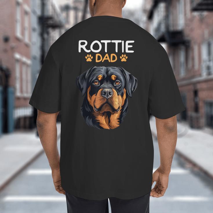 Rottie Dad Rottweiler Dog Big And Tall Men's T-Shirt Back Print