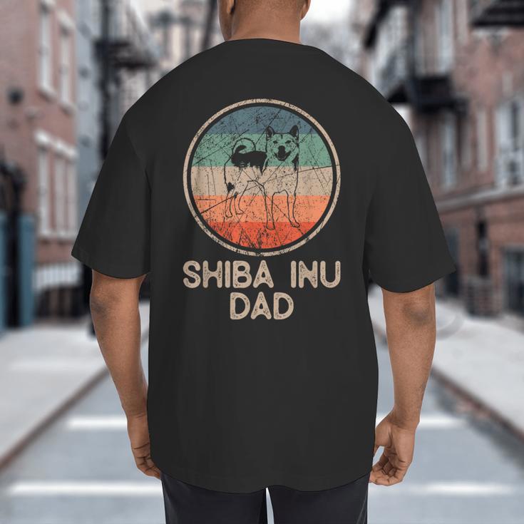 Shiba Inu Dog Vintage Shiba Inu Dad Men Women Big And Tall Men's T-Shirt Back Print