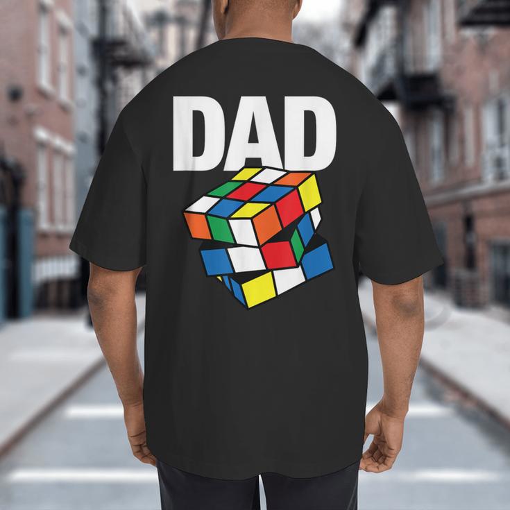 Speed Cubing Dad Puzzle Cuber Cube Kids Big And Tall Men's T-Shirt Back Print Speed Cubing Dad Puzzle Cuber Cube Kids Big And Tall Men's T-Shirt Back Print