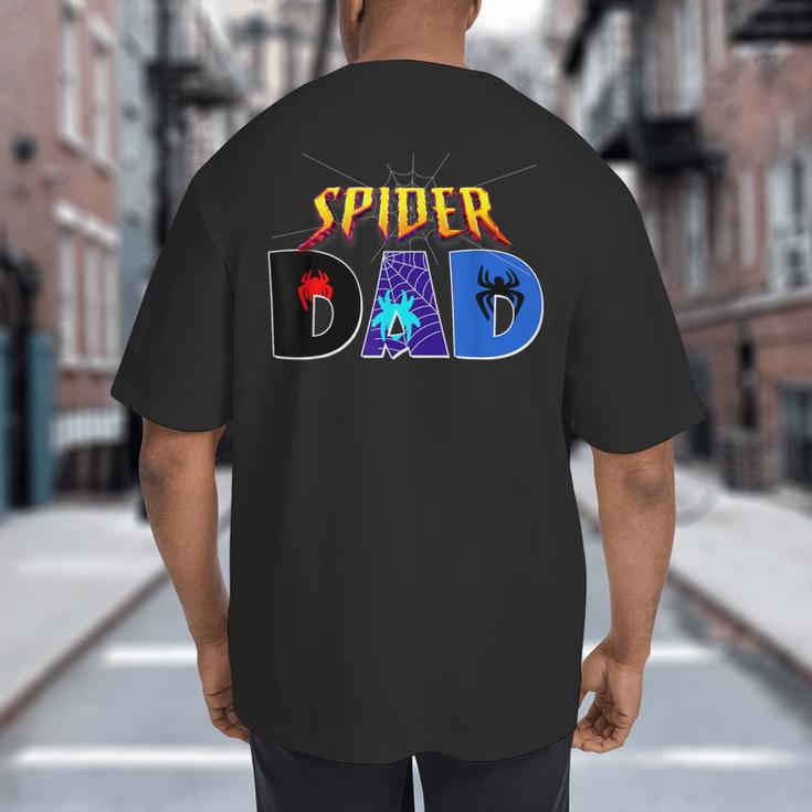 Spider Dad Shirt Birthday Fathers Day Halloween Costumes Pjs Big And Tall Men's T-Shirt Back Print