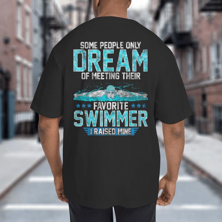 Swimming Parent Swimmer Mom Dad My Favorite Swim Meet Big And Tall Men's T-Shirt Back Print Swimming Parent Swimmer Mom Dad My Favorite Swim Meet Big And Tall Men's T-Shirt Back Print