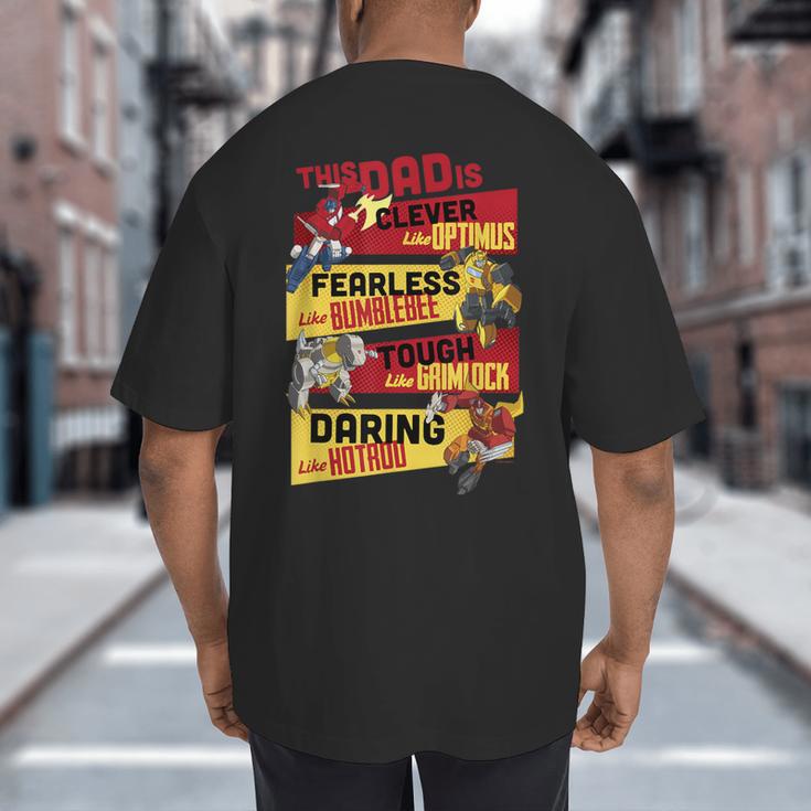 Transformers Father's Day Vintage Autobots Line Up Dad Is Big And Tall Men's T-Shirt Back Print