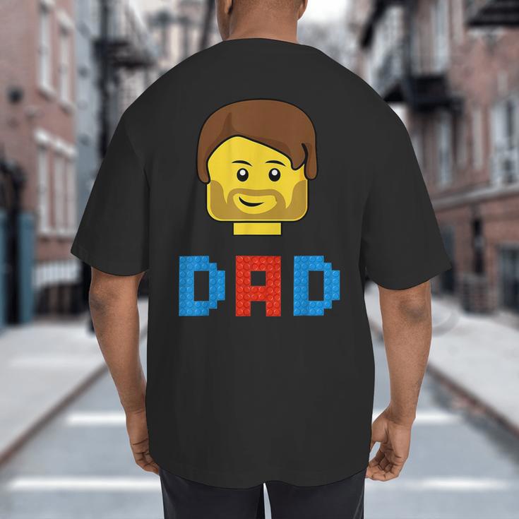 Unique Family Dad Master Builder Building Bricks Blocks Big And Tall Men's T-Shirt Back Print Unique Family Dad Master Builder Building Bricks Blocks Big And Tall Men's T-Shirt Back Print