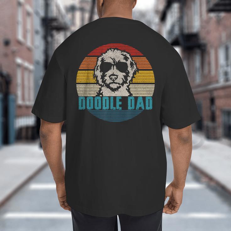 Vintage Best Doodle Dad Ever Father's Day Golden Doodle Big And Tall Men's T-Shirt Back Print