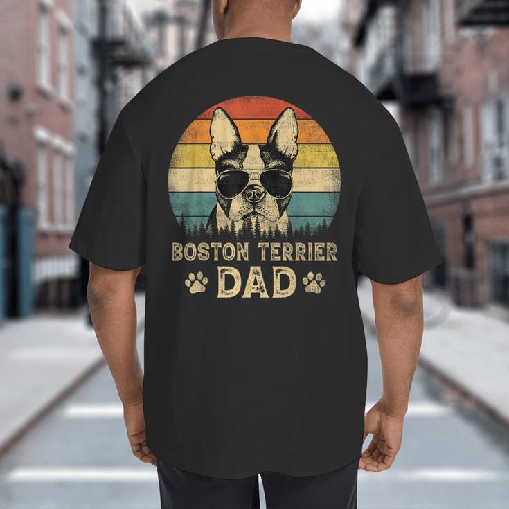 Vintage Boston Terrier Dad Dog Lovers Father's Day Tee Big And Tall Men's T-Shirt Back Print Vintage Boston Terrier Dad Dog Lovers Father's Day Tee Big And Tall Men's T-Shirt Back Print