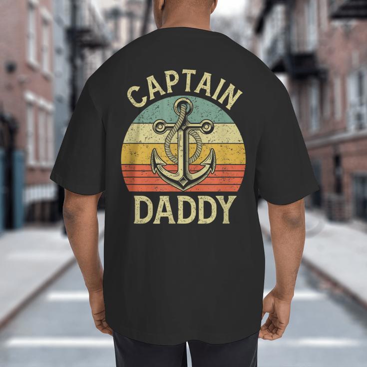 Vintage Captain Daddy Boat Pontoon Dad Fishing Sailor Anchor Big And Tall Men's T-Shirt Back Print Vintage Captain Daddy Boat Pontoon Dad Fishing Sailor Anchor Big And Tall Men's T-Shirt Back Print