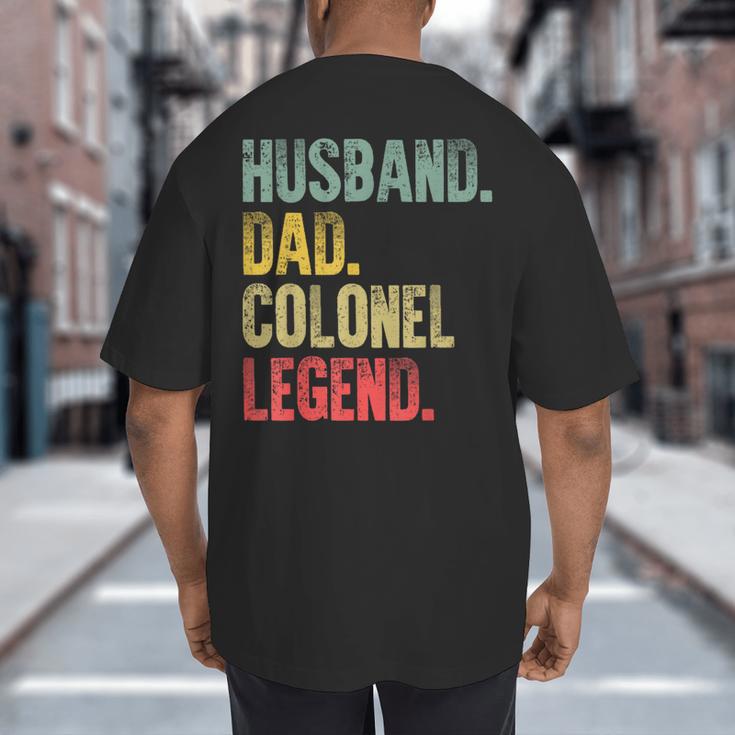 Vintage Husband Dad Colonel Legend Retro T-Shirt Big And Tall Men's T-Shirt Back Print Vintage Husband Dad Colonel Legend Retro T-Shirt Big And Tall Men's T-Shirt Back Print