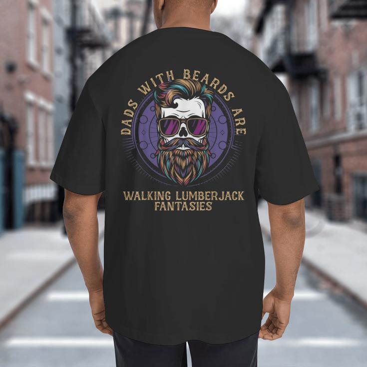 Walking Lumberjack Fantasies Dads With Beards Fantasy Art Big And Tall Men's T-Shirt Back Print