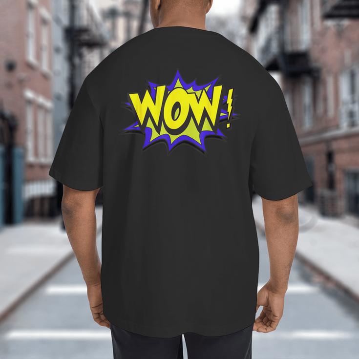 WowShirt WOW Dad Mom Men Women Boys Girls Tee Big And Tall Men's T-Shirt Back Print