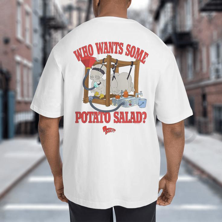 American Dad Who Wants Some Potato Salad Roger Cartoon Big And Tall Men's T-Shirt Back Print