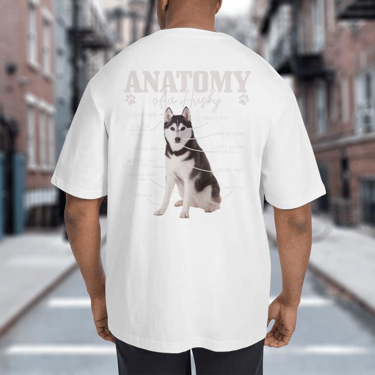 Anatomy Of A Siberian Husky Cute Dog Husky Mom Dad Big And Tall Men's T-Shirt Back Print