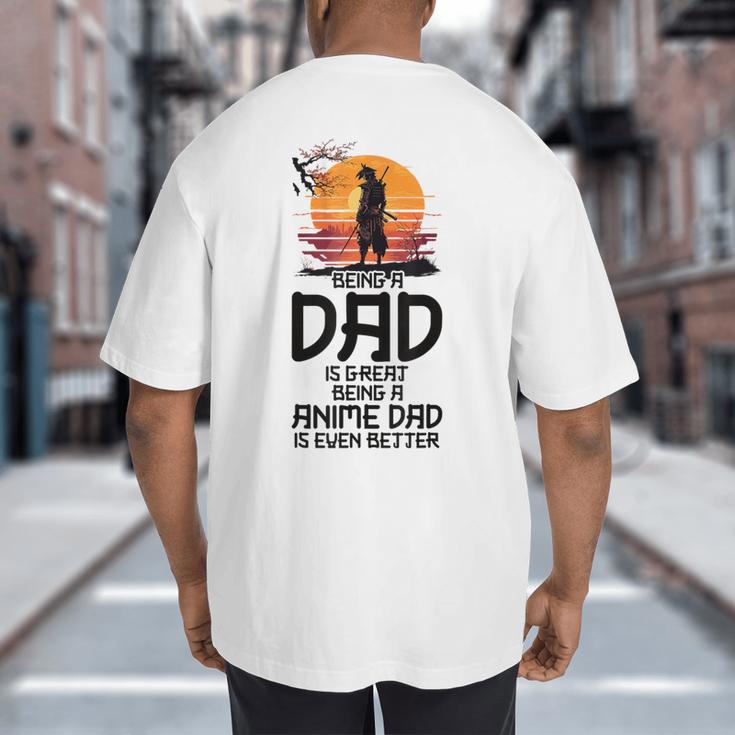 Anime Dad Jokes Father's Day Anamae Otaku Manga Japan Big And Tall Men's T-Shirt Back Print