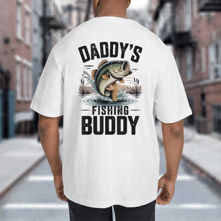 Boy Daddy Fishing Buddy Matching Fishing Bass Fishing Big And Tall Men's T-Shirt Back Print