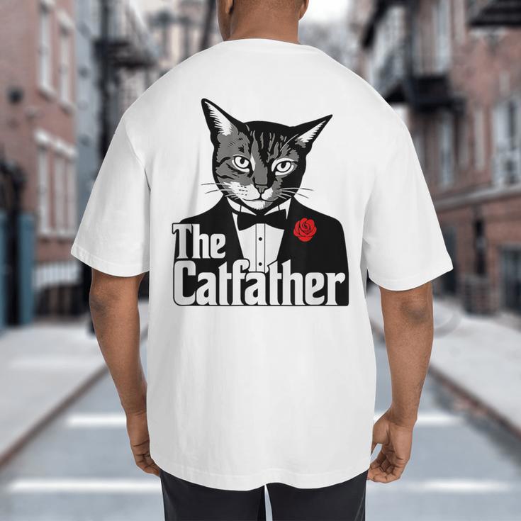 The Cat Father Cool Cat Dad Cat Lovers Big And Tall Men's T-Shirt Back Print