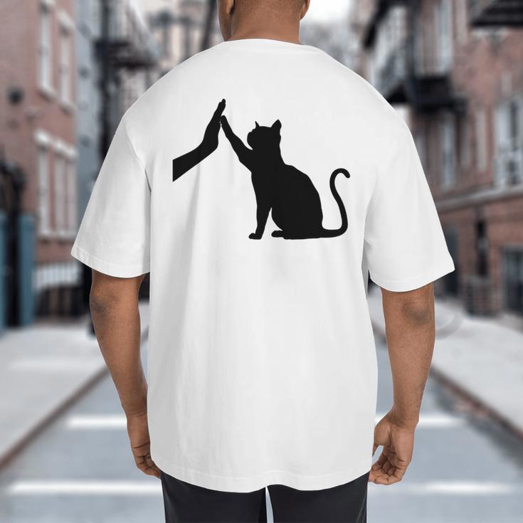 Cat Lover Cat Mom Cat Dad Men Women & Kids Cute Cat Big And Tall Men's T-Shirt Back Print