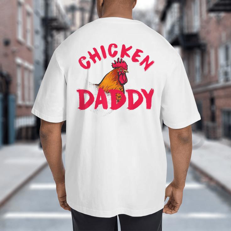 Chicken Dad Rooster Daddy Farmer Big And Tall Men's T-Shirt Back Print