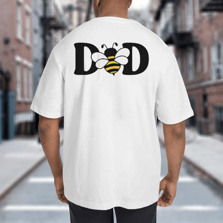 Dad Bee Cute Beekeeping 1st Birthday Matching Family Dada Big And Tall Men's T-Shirt Back Print