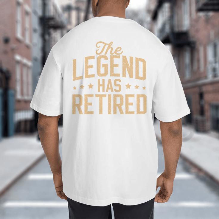 Dad Grandpa Retirement The Legend Has Retired 2026 Men Big And Tall Men's T-Shirt Back Print