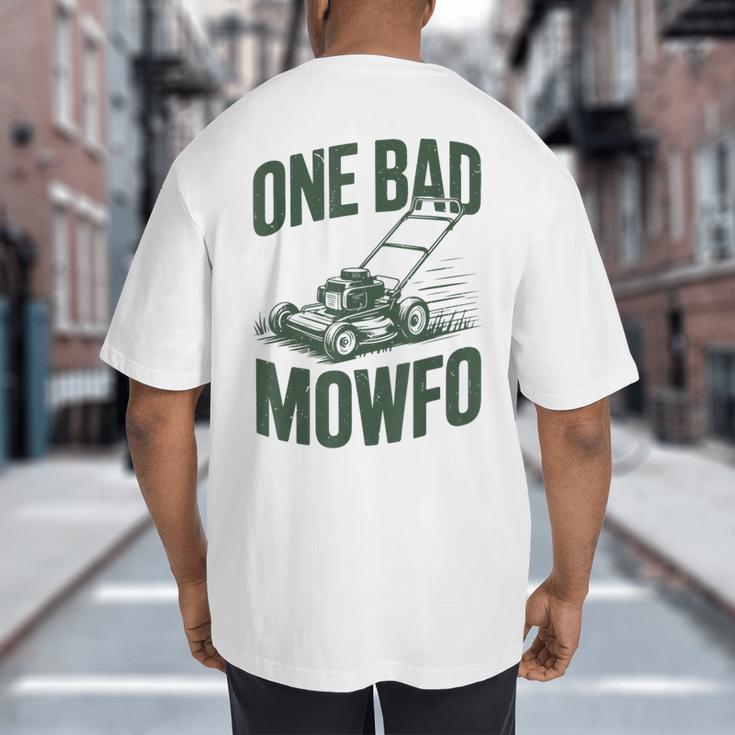 Dad Lawn Mowing One Bad Mowfo Mower Dad Gardening Big And Tall Men's T-Shirt Back Print Dad Lawn Mowing One Bad Mowfo Mower Dad Gardening Big And Tall Men's T-Shirt Back Print