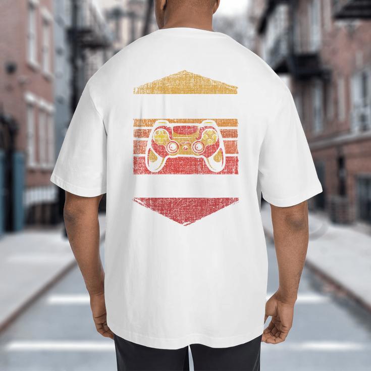 Dad Level Unlocked Gaming Gamer Father Video Games Big And Tall Men's T-Shirt Back Print