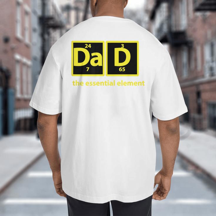 Dad Periodic Table Of Elements Big And Tall Men's T-Shirt Back Print