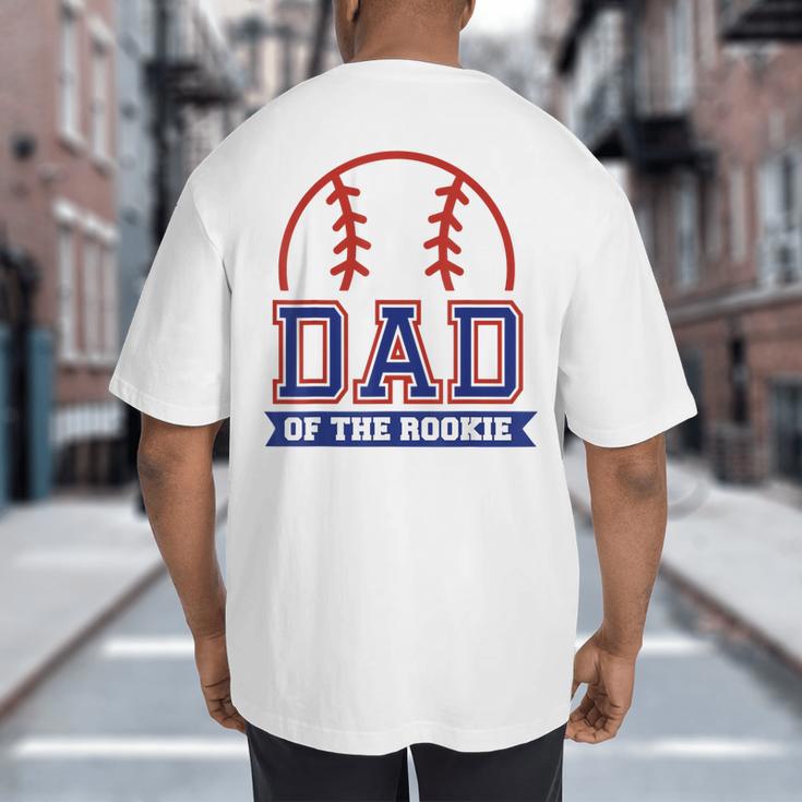 Dad Of Rookie 1st Birthday Baseball Theme Matching Party Big And Tall Men's T-Shirt Back Print