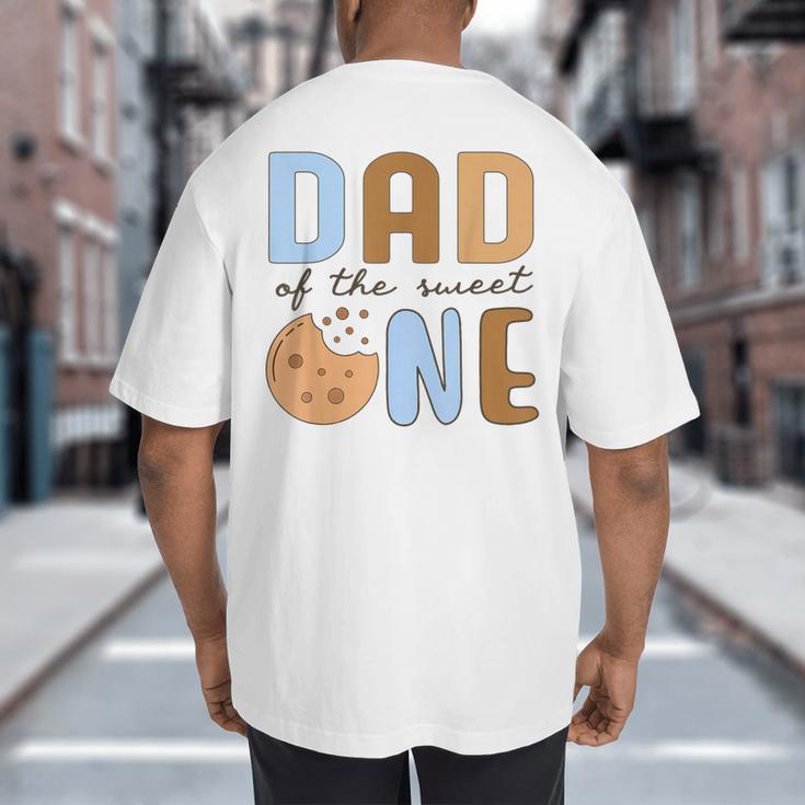 Dad Of The Sweet One Cookies And Milk 1st Birthday Party Big And Tall Men's T-Shirt Back Print