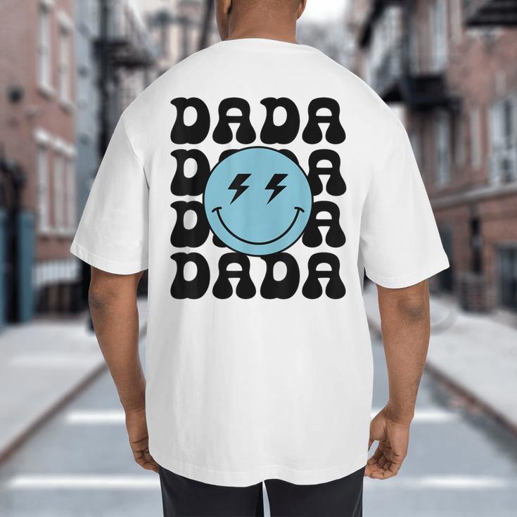 Dada One Happy Dude 1st Birthday Family Matching Big And Tall Men's T-Shirt Back Print