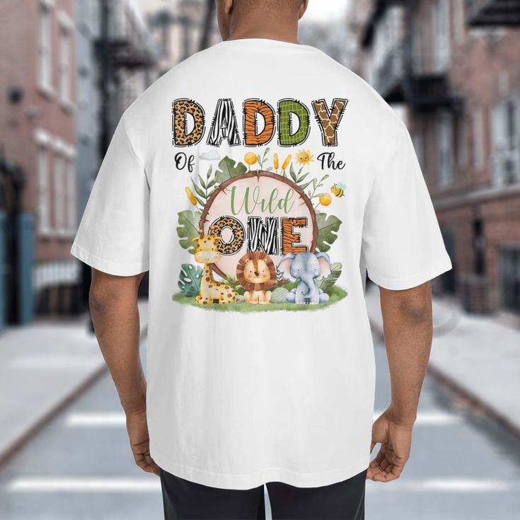 Daddy Of The Wild One 1St Birthday Boy Safari Jungle Big And Tall Men's T-Shirt Back Print