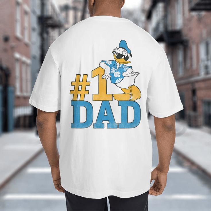 Disney Donald Duck Number One Dad Sunglasses Father's Day Big And Tall Men's T-Shirt Back Print