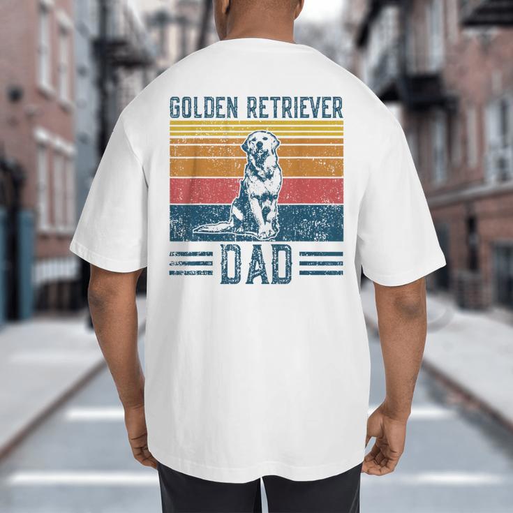 Dog Golden Dad Vintage Golden Retriever Dad Small Big And Tall Men's T-Shirt Back Print
