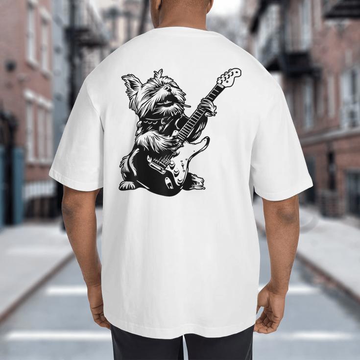 Dog Guitarist Guitar Yorkie Dad Mom For Men Women Big And Tall Men's T-Shirt Back Print Dog Guitarist Guitar Yorkie Dad Mom For Men Women Big And Tall Men's T-Shirt Back Print