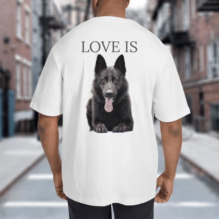 German Shepherd Shirt Shepard TShirt Dog Mom Dad Love Big And Tall Men's T-Shirt Back Print