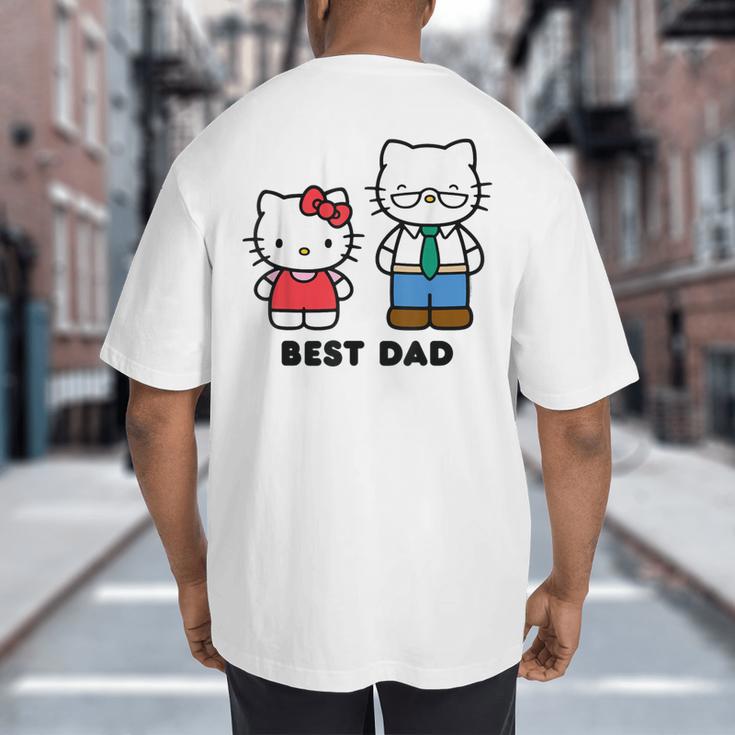 Hello Kitty Best Dad Fathers Day Small Big And Tall Men's T-Shirt Back Print