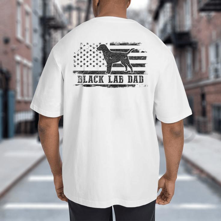 Lab Dad Distressed American Flag Patriotic Dog Big And Tall Men's T-Shirt Back Print Lab Dad Distressed American Flag Patriotic Dog Big And Tall Men's T-Shirt Back Print