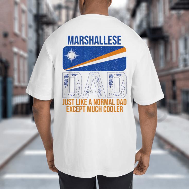 Marshallese Dad Marshall Islands Flag For Father's Day Big And Tall Men's T-Shirt Back Print Marshallese Dad Marshall Islands Flag For Father's Day Big And Tall Men's T-Shirt Back Print