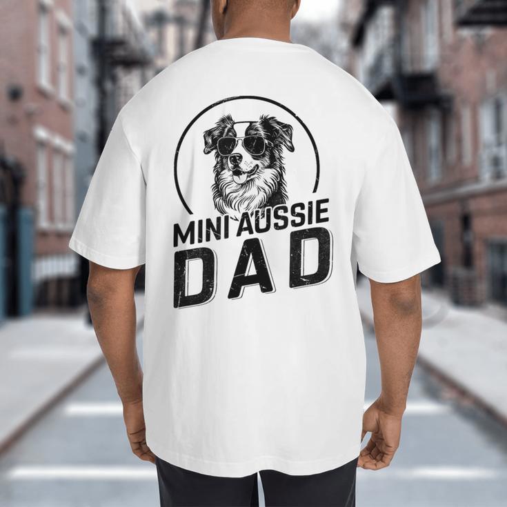 Mini Aussie Dad Dog Owner For Men Dad Christmas Big And Tall Men's T-Shirt Back Print