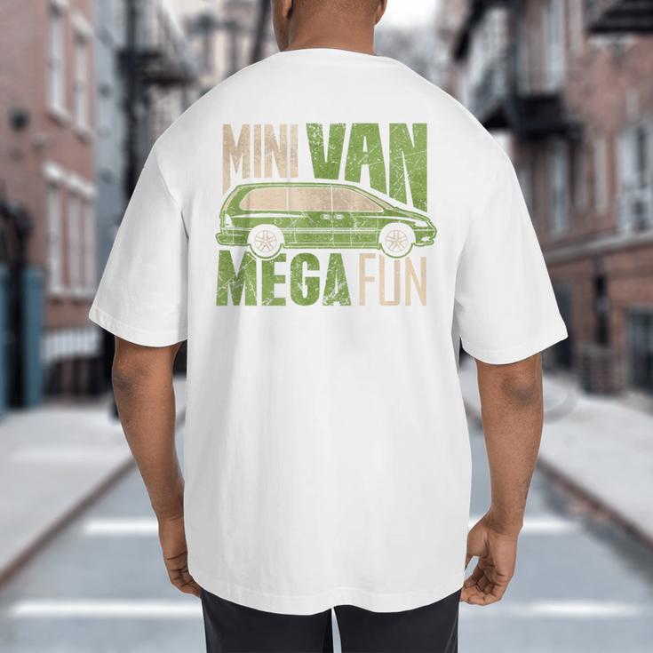 Mini Van Mega Fun Mom Dad T-Shirt Big And Tall Men's T-Shirt Back Print