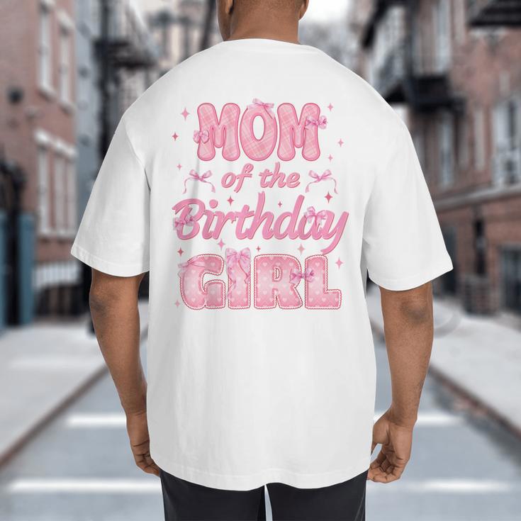 Mom And Dad Of The Birthday Girl Coquette Family Matching Big And Tall Men's T-Shirt Back Print
