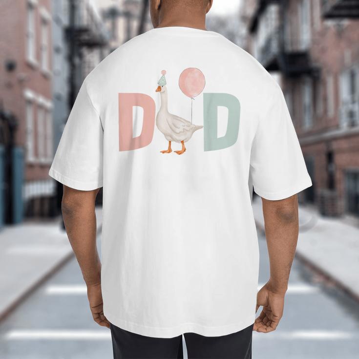 One Silly Goose Dad 1st First Birthday Family Matching Party Big And Tall Men's T-Shirt Back Print