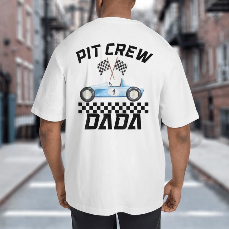 Race Car Racing Family Dada Pit Crew Birthday Party Big And Tall Men's T-Shirt Back Print Race Car Racing Family Dada Pit Crew Birthday Party Big And Tall Men's T-Shirt Back Print