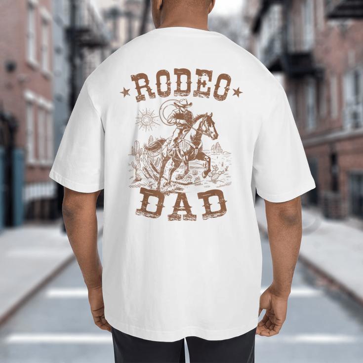 Rodeo Dad Western Cowboy Daddy Family Matching Father's Day Big And Tall Men's T-Shirt Back Print